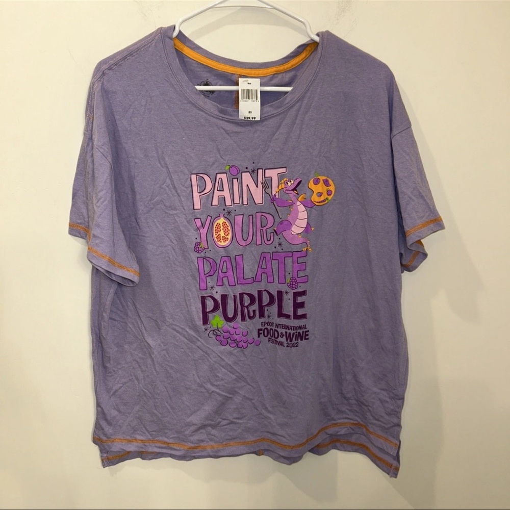 Disney Parks Purple Figment Adult Large Tee NEW